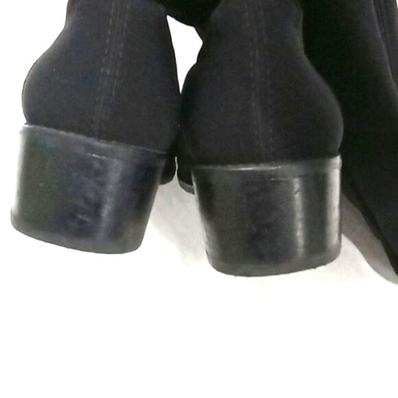 Stuart Weitzman 50/50 Over-The-Knee Suede + Stretch Boot Black Size 7M - Picture 6 of 7